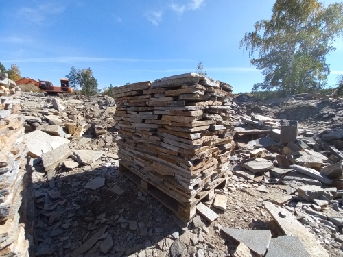 Плитняк златолит серебристый для мощения на бетон купить в Архангельской области