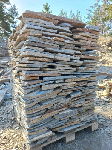 Плитняк златолит серебристый для цоколя, отмостки купить в Архангельской области