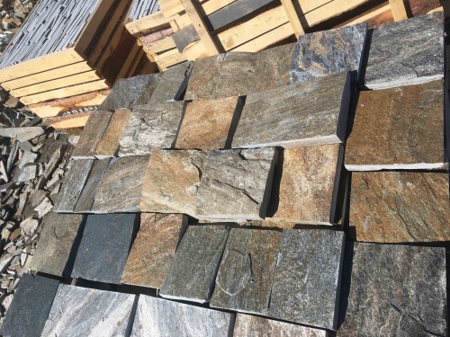 Плитка пилёная златолит Уральский для цоколя, отмостки купить в Архангельской области